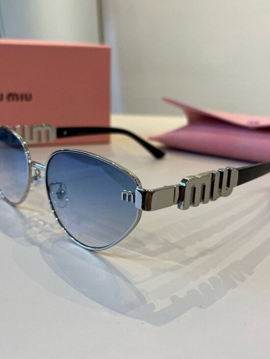 Miu Miu Cat-Eye Sunglasses with Blue Lenses main image 5